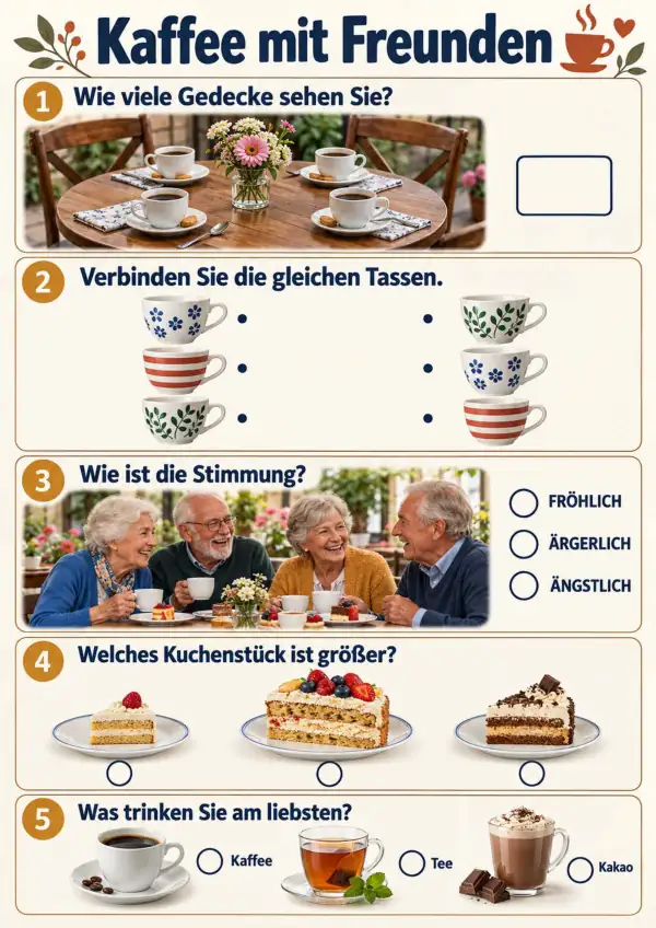 Thema Kaffee mit Freunden